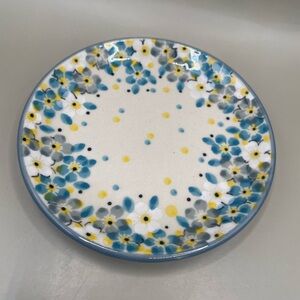 VTG Polish Pottery Boleslawiec Ceramika Artystyczna Trinket Jewelry Dish Floral